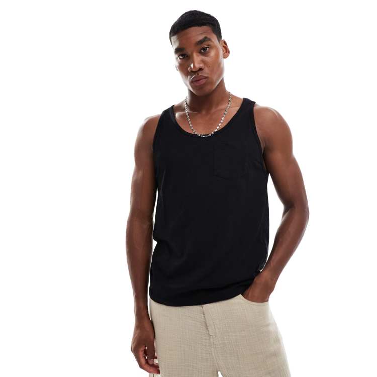 JACK & JONES Jortaormina Rib-Canottiera Uomo, Canotta Elasticizzata A Costine, Girocollo, Basic Estivo