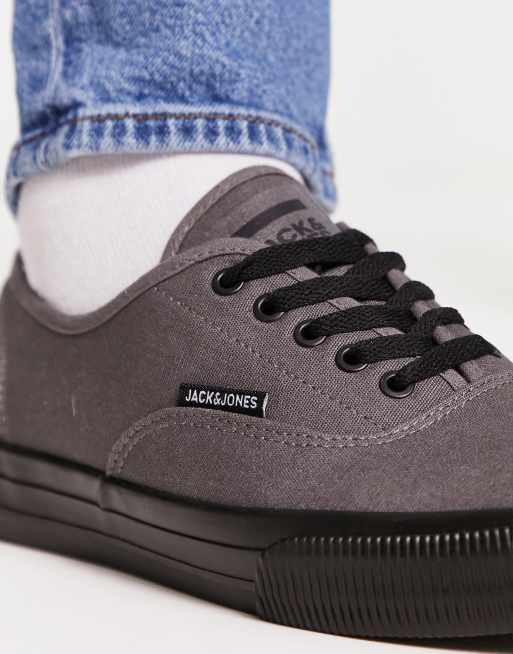 Gray hot sale canvas sneakers