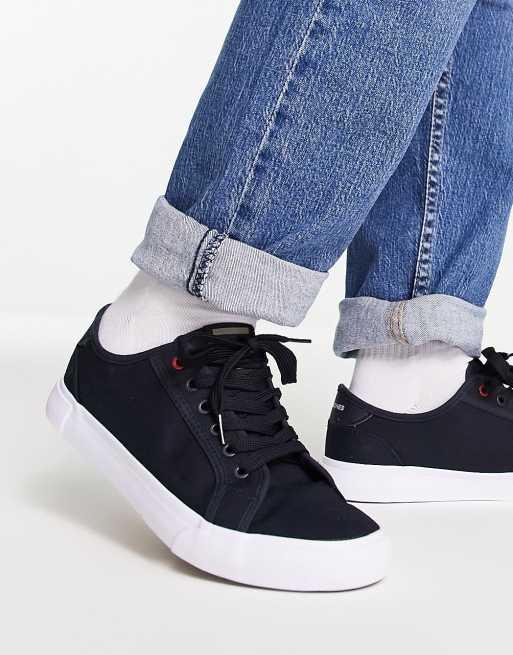 Jack & Jones - Canvas sneakers in marineblauw