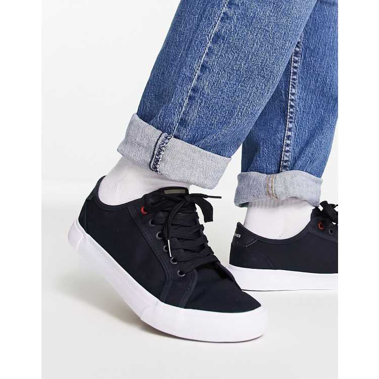 Jack & Jones casual sneakers in white and navy