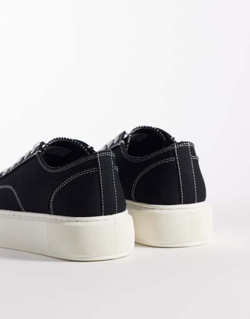 Jack & Jones - Canvas sneakers in zwart, 4 van 5