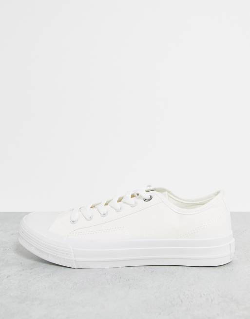 Jack & Jones canvas trainers in mono white | ASOS