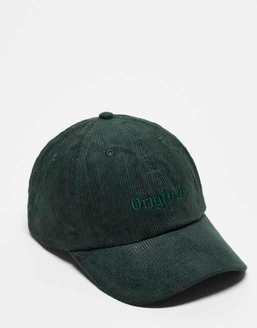 Jack & Jones - Cappellino a coste verde profondo 