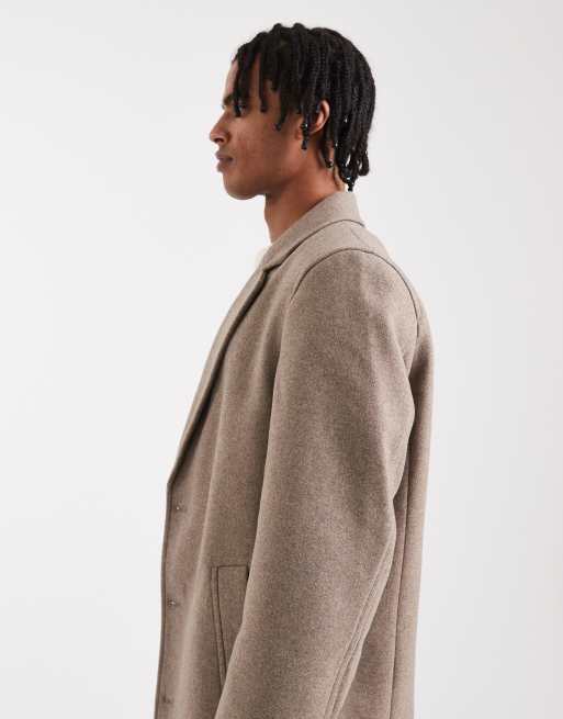 Jack & Jones - Cappotto beige in misto lana, 4 di 5
