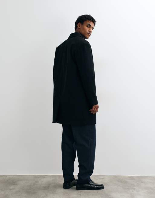 Jack & Jones car coat in black, 5 of 5