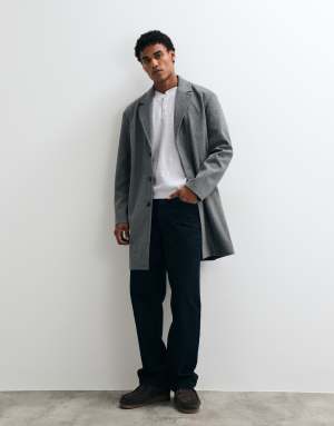 Jack & Jones car coat in dark grey