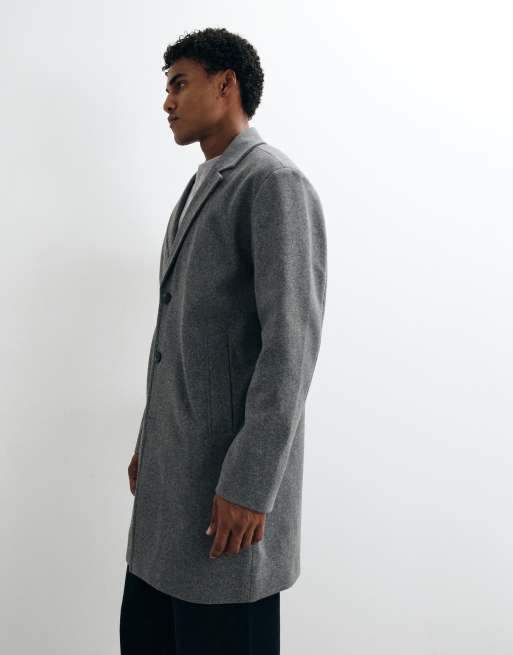 Jack & Jones car coat in dark grey, 5 of 5