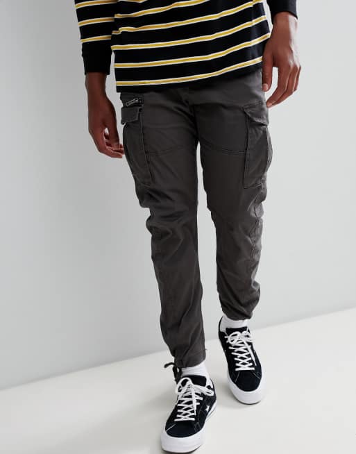 Jack Jones cargo pants in slim fit with drawstring ankle ASOS