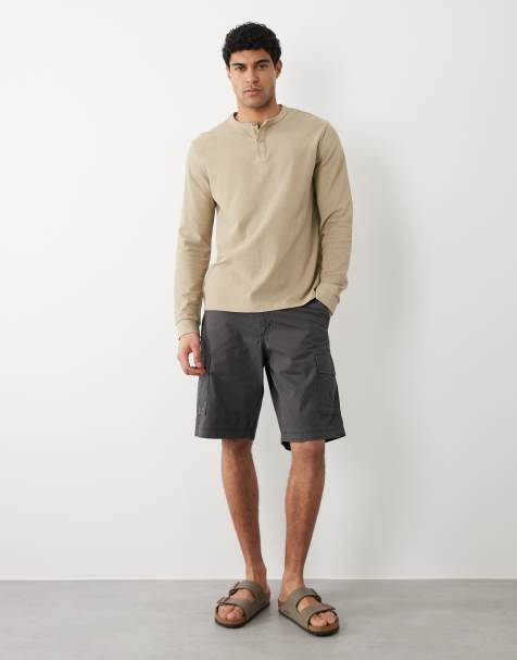 Jack & Jones - Cargo short in donkergrijs - view 1