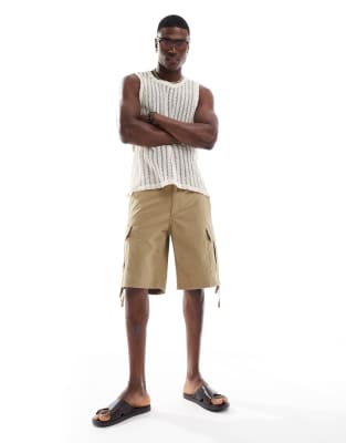 Jack & Jones Jack & Jones cargo short in tan-Brown