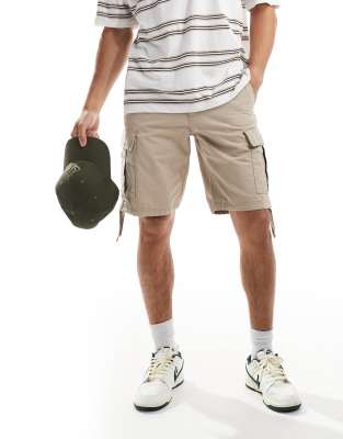 Jack & Jones Cargo Shorts In Beige-neutral