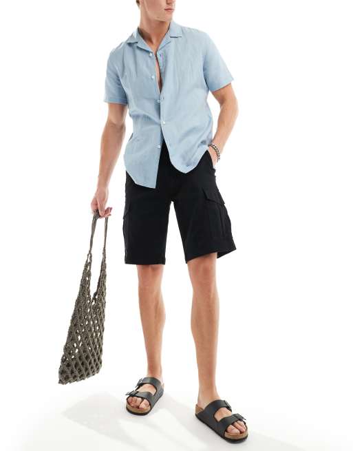 Jack & Jones cargo shorts in black 