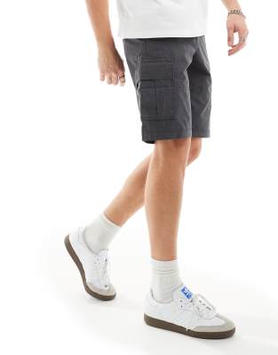 Jack & Jones Cargo Shorts In Dark Gray