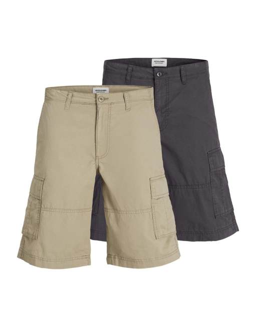 Jack & Jones - Cargoshort in Crockery 1 grijs