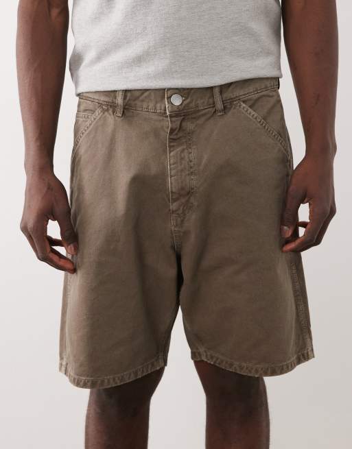 Jack & Jones carpenter denim shorts in brown, 2 of 5