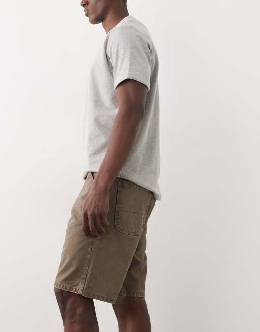 Jack & Jones carpenter denim shorts in brown, 3 of 5