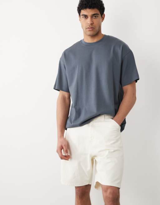 Jack & Jones carpenter denim shorts in white, 2 of 5