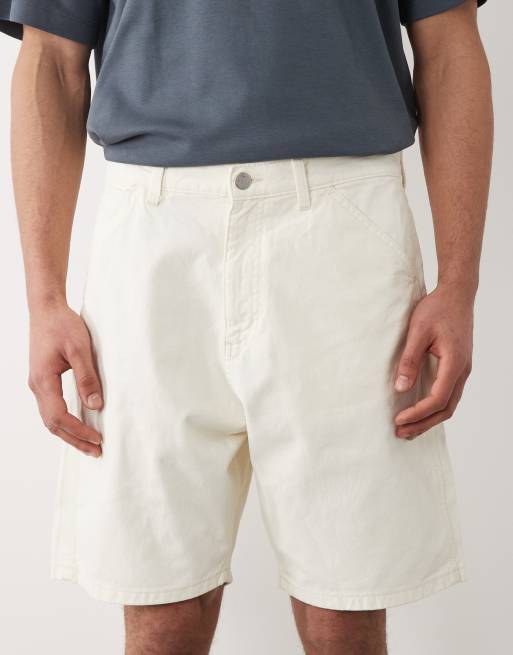 Jack & Jones carpenter denim shorts in white, 5 of 5