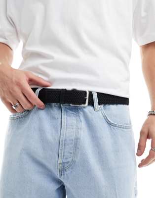 Jack & Jones woven belt with buckle in black - ASOS Price Checker