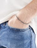 [Jack & Jones] Jack & Jones chain bracelet in silver tone One Size Silver
