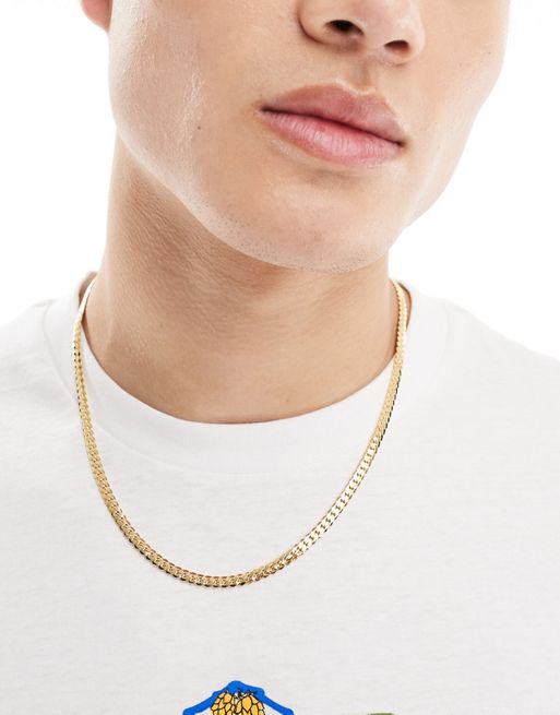 Jack & Jones chain necklace in faux gold
