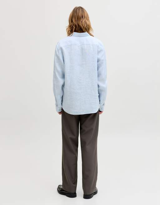 Jack & Jones - Chambray overhemd in blauw, 2 van 7