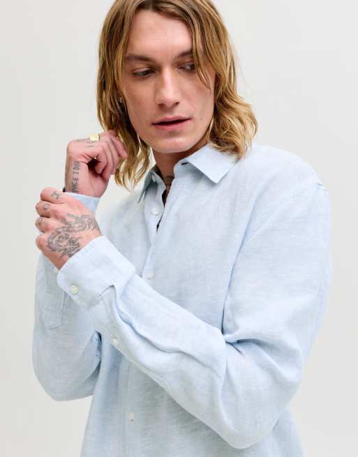 Jack & Jones - Chambray overhemd in blauw, 6 van 7