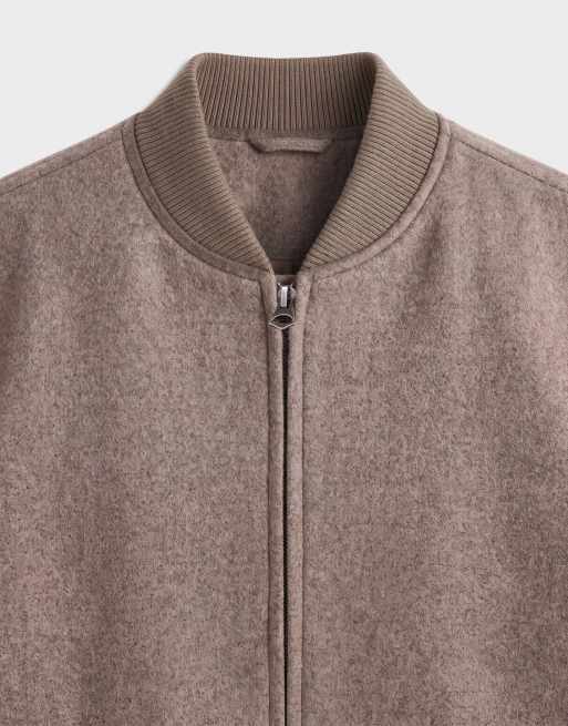 Jack & Jones - chaqueta bomber efecto lana en beige, 8 de 9