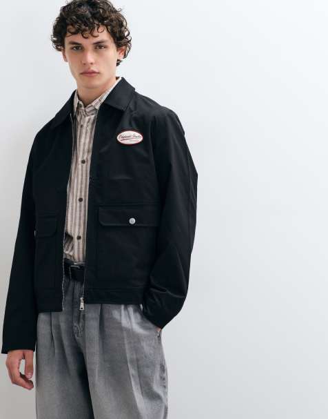 Jack & Jones chaqueta estilo worker con parche negra - view 1