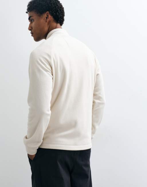 Jack & Jones - chaqueta polar con cremallera en blanco, 3 de 5