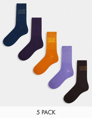 Jack & Jones crew socks in winter colours - ASOS Price Checker