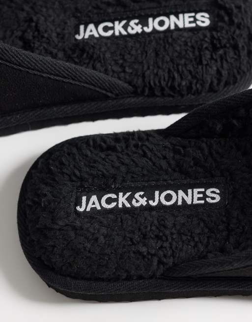 Jack & Jones - Chaussons à enfiler en imitation daim - Noir, 3 de 4