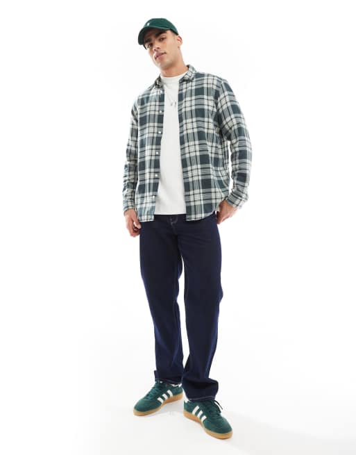 JACK & JONES CORE geruit overshirt JCOCHARLIE bruin