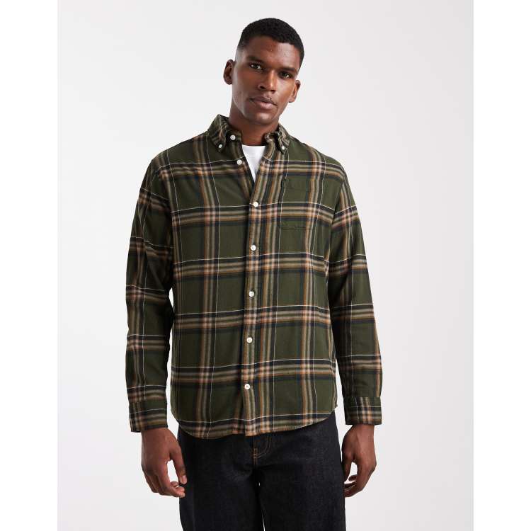 【美品】A.P.C John Checked Shirt Green Jack & Jones check shirt in green | ASOS