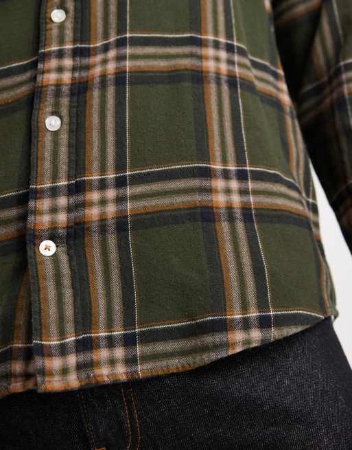 Jack & Jones check shirt in green | ASOS