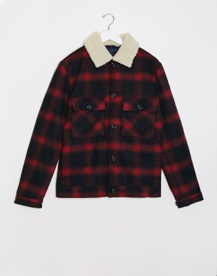 checked trucker jacket