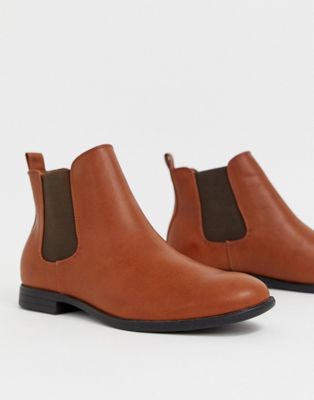 Jack & Jones - Chelsea boots in bruin-Lichtbruin