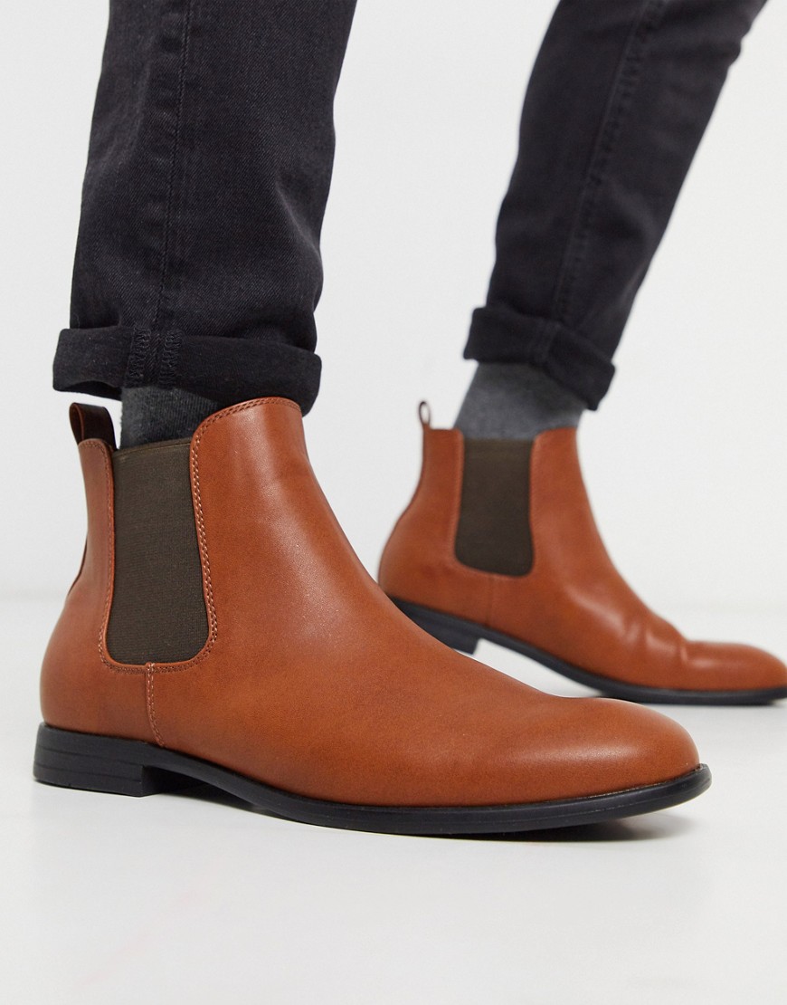 Jack & Jones - Chelsea boots in bruin