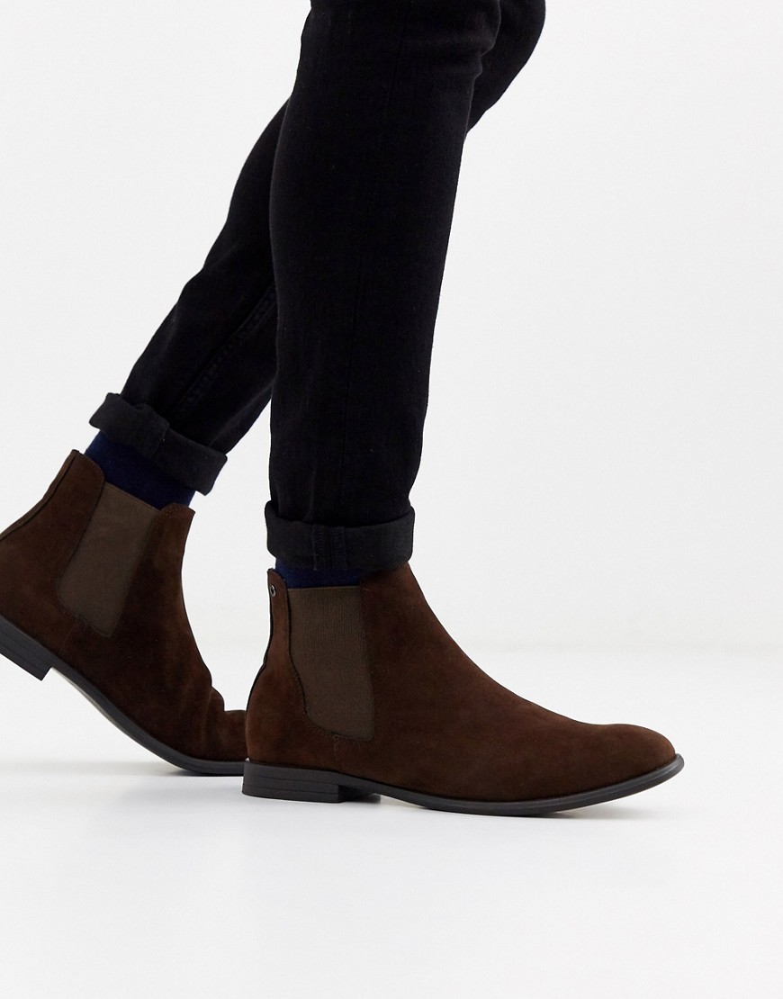 Jack & Jones - Chelsea boots van imitatiesuède in bruin