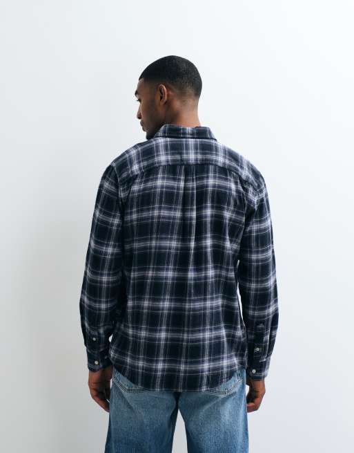 Jack & Jones chemise à carreaux en flanelle bleu marine, 4 de 5