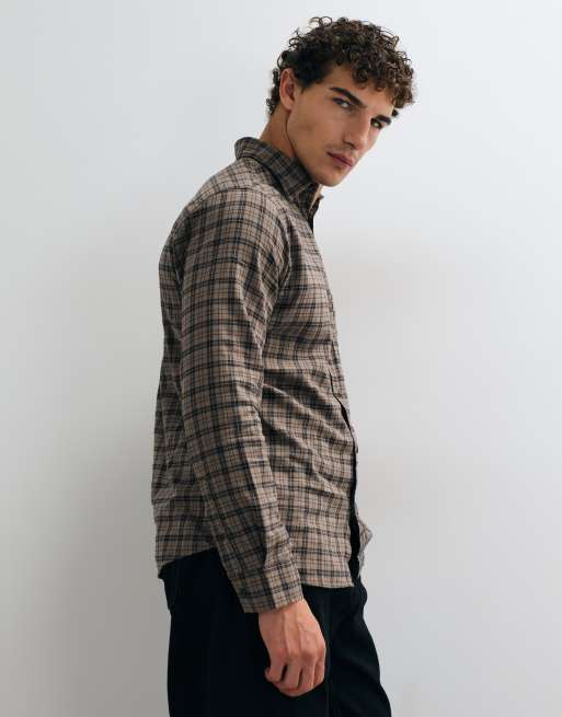 Jack & Jones chemise à carreaux en flanelle marron, 2 de 5