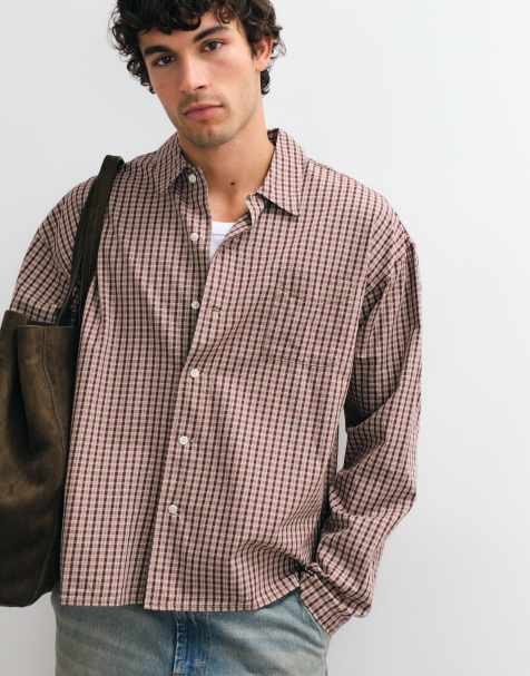 Jack & Jones chemise boxy à micro-carreaux marron - view 1
