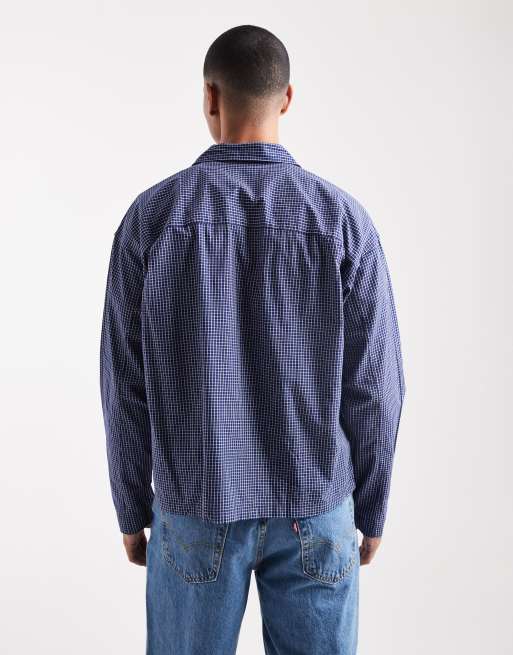 Jack & Jones - Chemise coupe carrée à carreaux - Bleu, 3 de 5