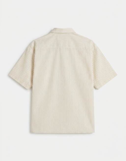 Jack & Jones - Chemise coupe carrée en popeline rayée - Jaune, 7 de 7
