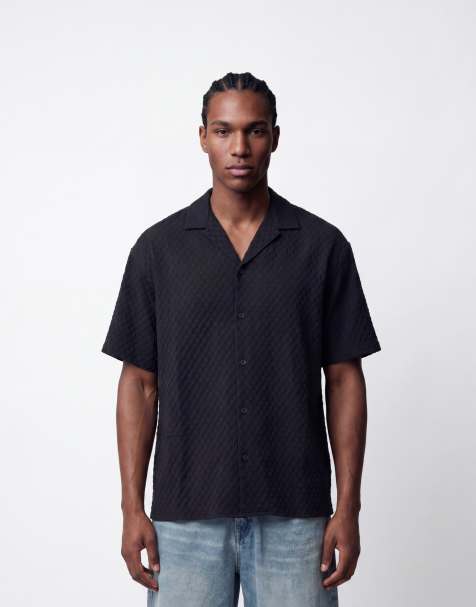 Jack & Jones - Chemise décontractée en tissu texturé - Noir - view 1
