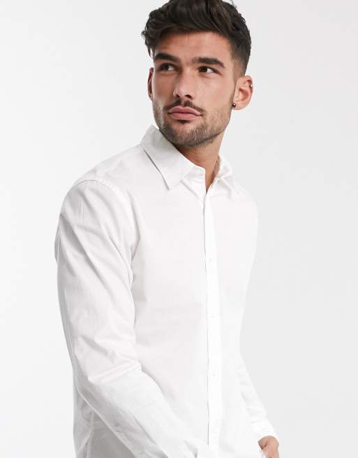 Jack & Jones - Chemise en coton stretch - Blanc, 3 de 4