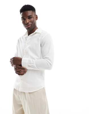 Jack & Jones - Chemise en lin - Blanc