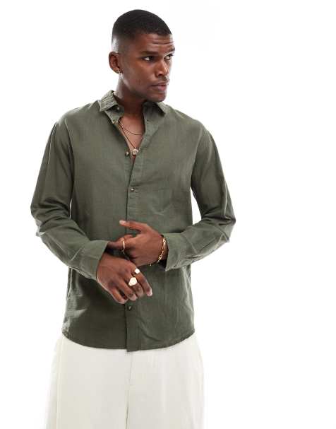 Jack & Jones - Chemise en lin - Kaki - view 1