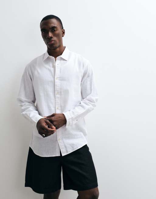 Jack & Jones - Chemise en lin mélangé - Blanc, 5 de 5