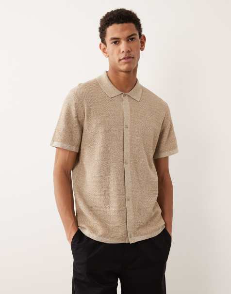 Jack & Jones - Chemise en maille à manches courtes - Beige - view 1